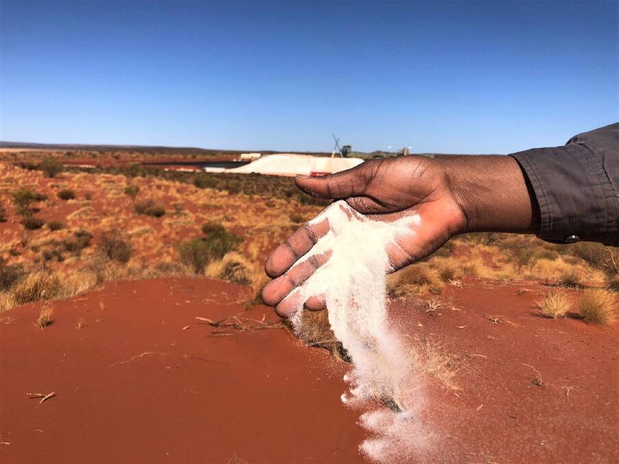 First SoP powder fertiliser produced outside a laboratory in Australia using hypersaline brine from beneath a chain of remote salt lakes as the raw material
