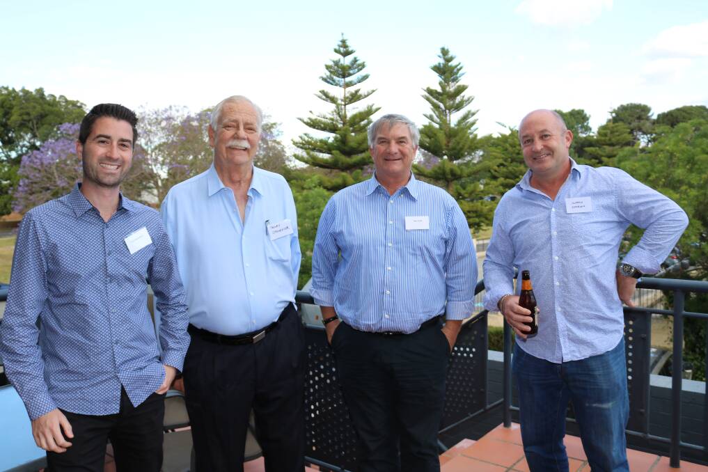 Dean Papandreou (left), Dry Kirkness, Perth, was with Henry Steingiesser, Good Earth Dairy, Yathroo, Peter Cooke, AgKnowledge and Andrew Paterson, Aveva.