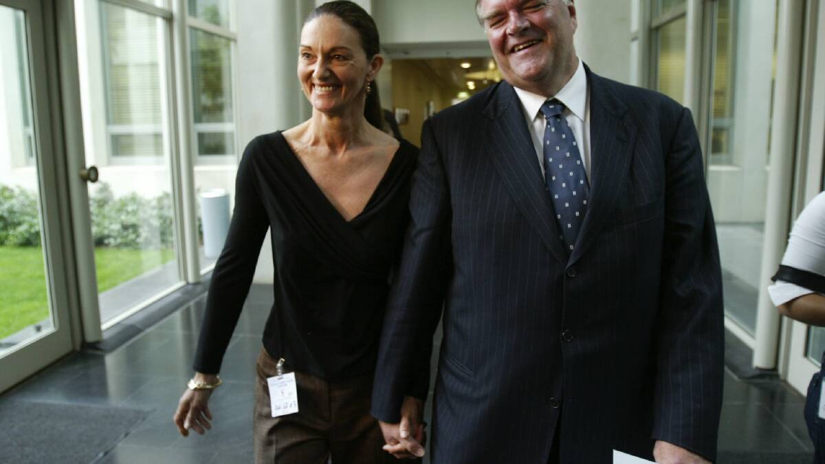 Kim Beazley and wife Susie Annus leaving parliament after losing the ALP leadership ballot in December, 2003.Photo by Andrew Taylor, Sydney Morning Herald.