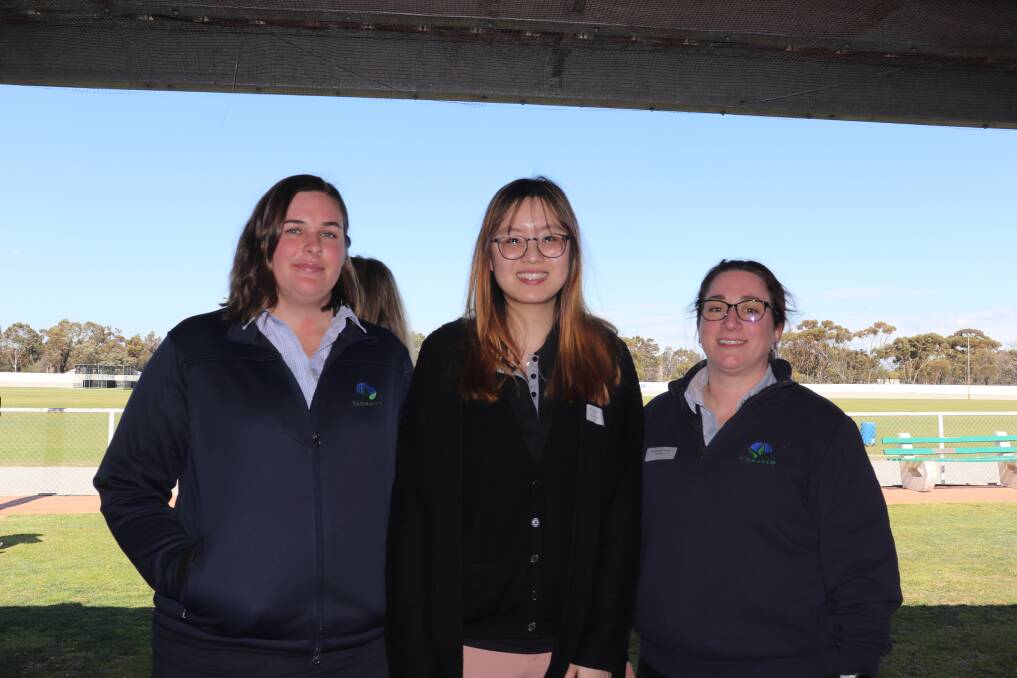 From Farmanco were product manager Georgia King (left), administration officer Eileen Lee and marketing manager Jo Smallacomb.