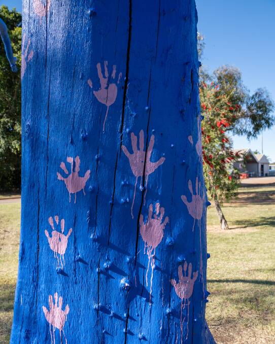 The shire hoped to create a mentally healthy future with its blue tree and to spread the message that 'It's OK not to be OK'.