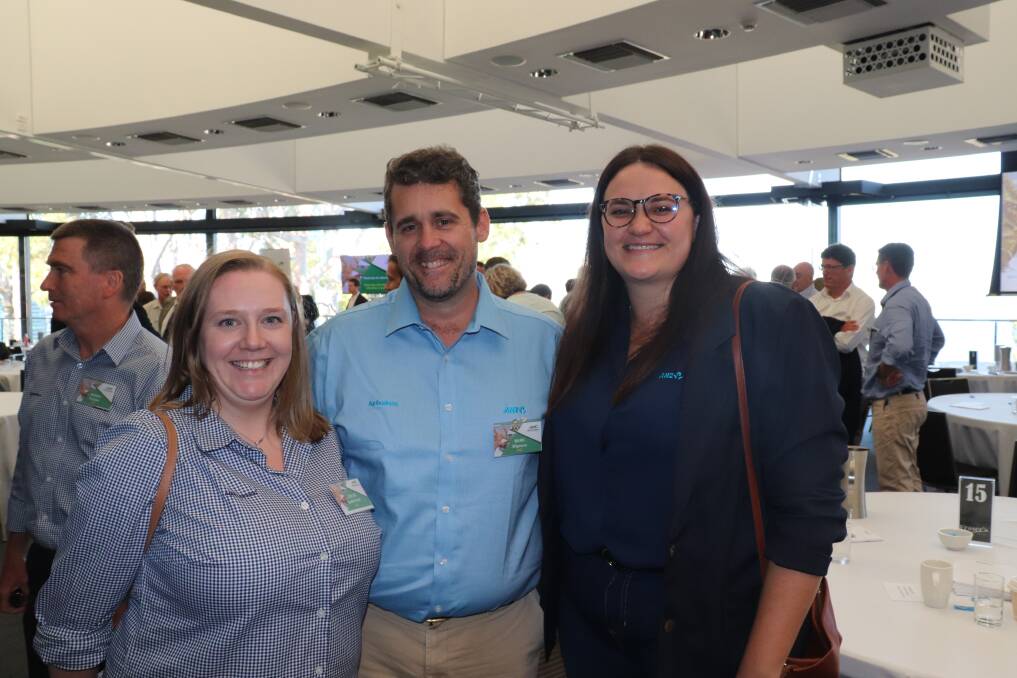ANZ agribusiness managers Joslyn Jackel-Smith (left), Mark Wigmore and Natalie Marchese.