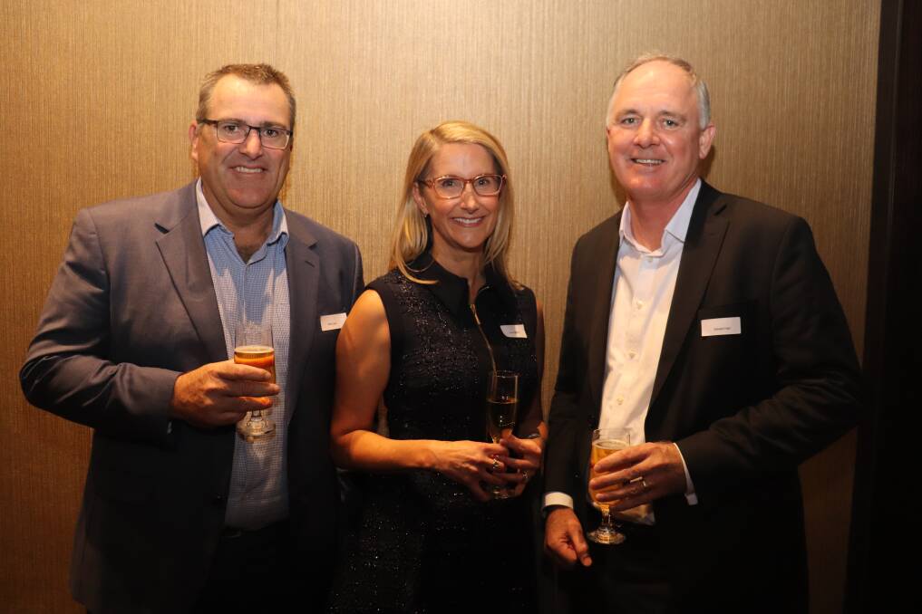CBH chief operations officer Mick Daw (left), Aurizon general manager Anna Dartnell and CBH chief financial officer Stewart Hart.