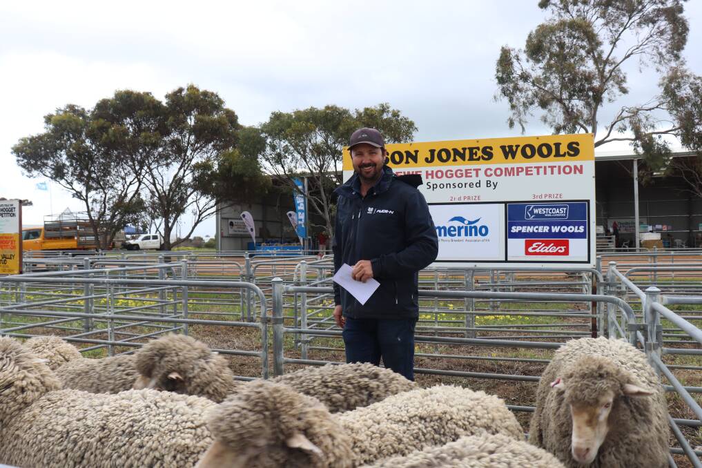 Third place in the State Ewe Hogget Competition made the trip across from Williams to Newdegate worthwhile for Shaun Counsel, Warrening Gully Farm.