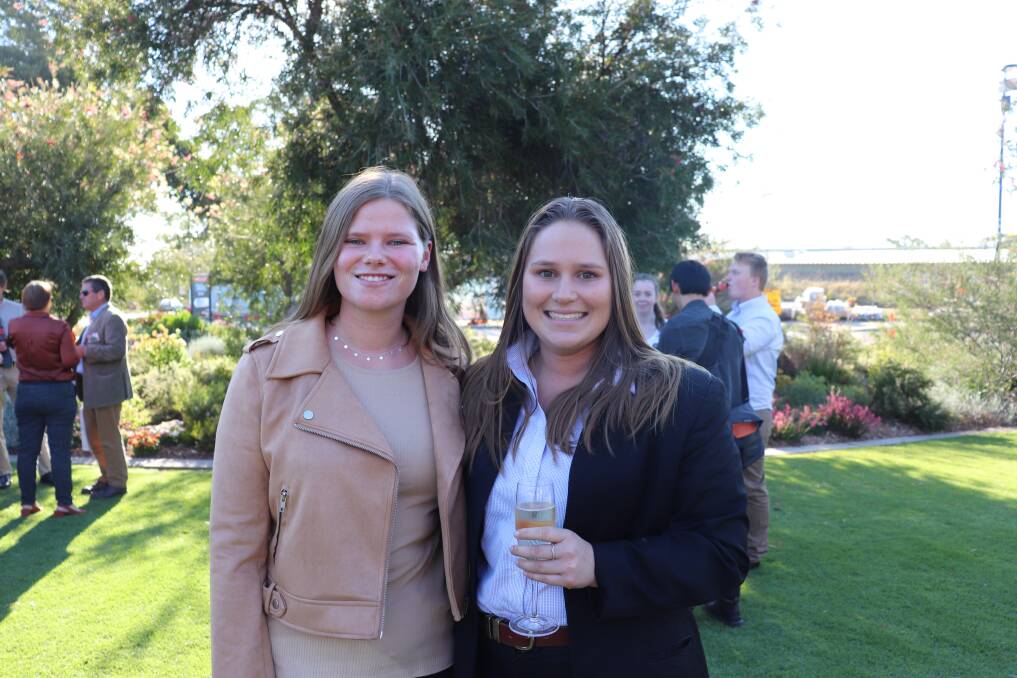 Curtin University agribusiness student Anna Martin (left), with Icon Agriculture trainee consultant Renee Sieber.