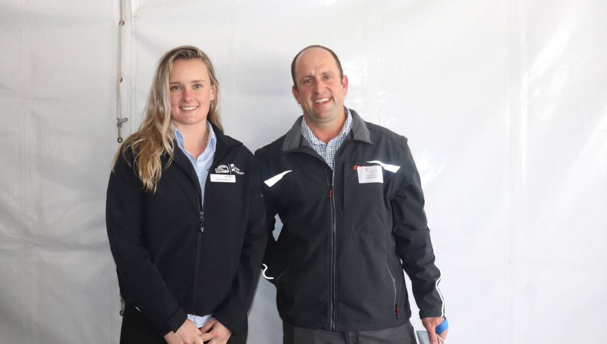 Western Dairy extension officer and Dairy Innovation Day organiser India Brockman with Western Dairy vice chairman and Denmark dairy farmer Andrew Jenkins.