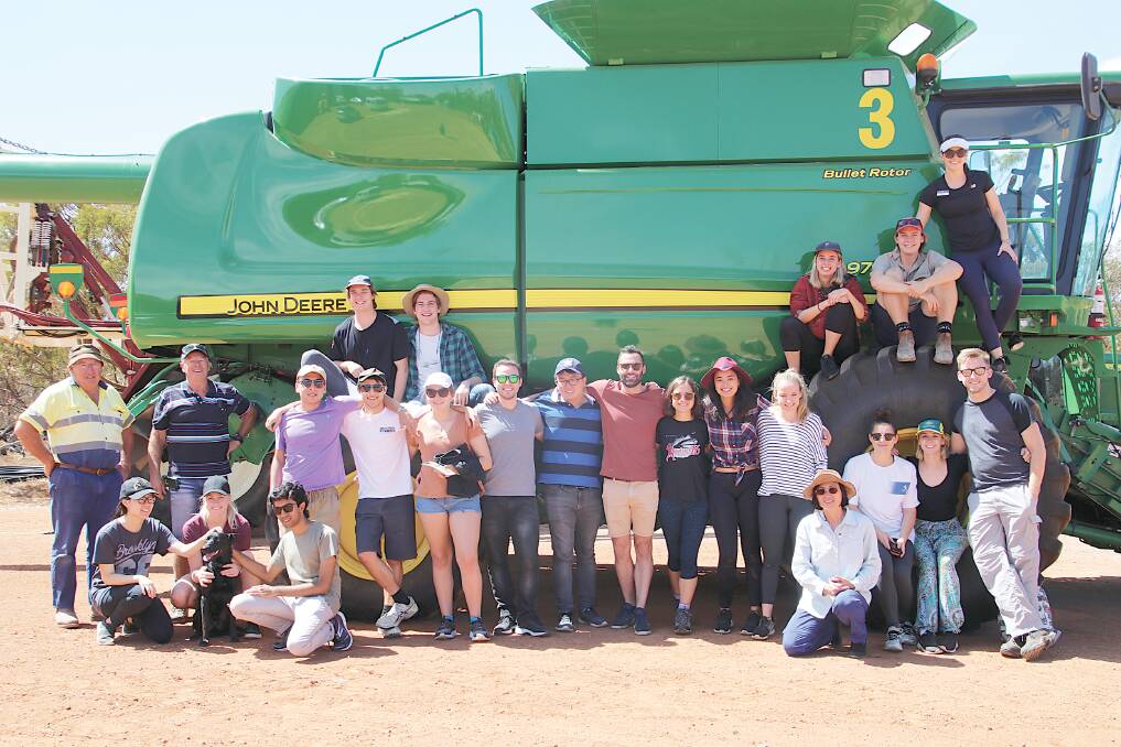 Participants of the 2019 Wheatbelt Medical Student Immersion program visited a farm at Corrigin.