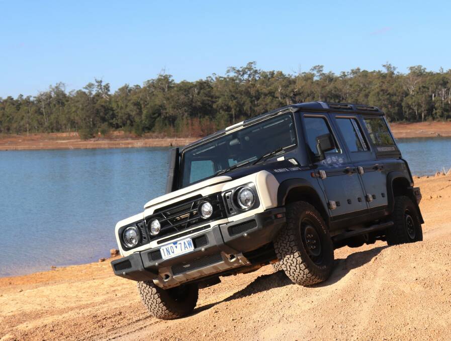 Coil sprung live axles at each end, located by five links, provide adequate wheel articulation and enhance the INEOS Grenadiers off-road credentials. A ride day at Logue Brook Dam in May in a twin-turbo diesel prototype (pictured), proved comfortable ride and good body control are Grenadier strengths.