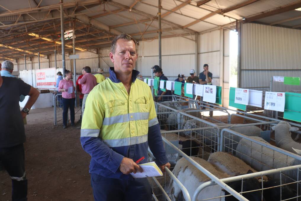 Douwana stud volume buyer Jeremy Wasley, Mingenew, bought 14 Dorper rams paying a top of $2800 and averaged $1879.