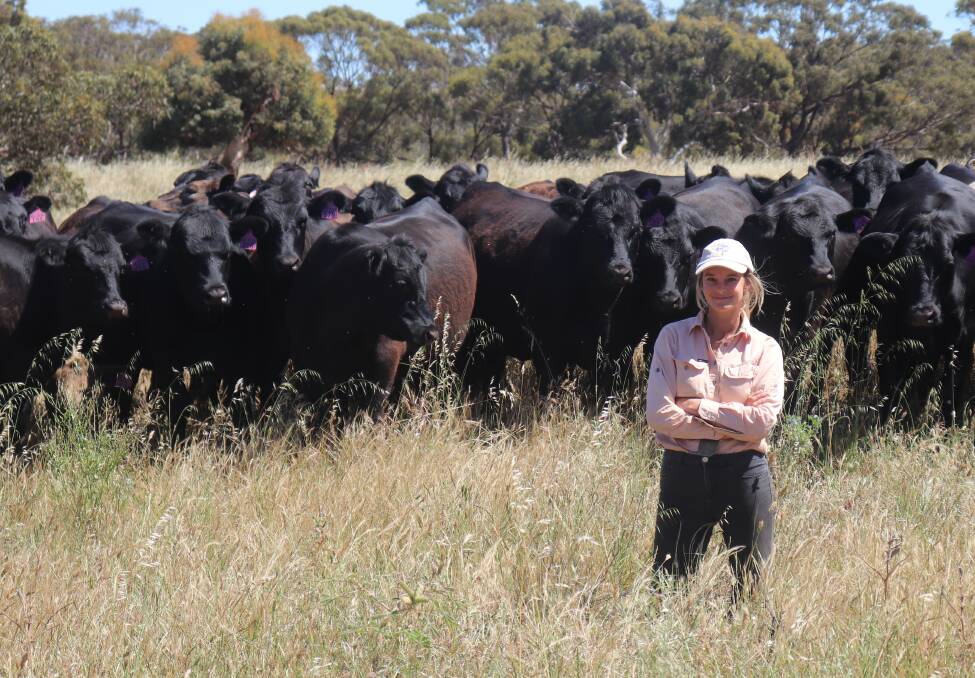 Velyere Farm livestock manager Portia Broadbent. The farm is 8094 hectares and just over 1000 head of purebred Angus cattle were joined this year.