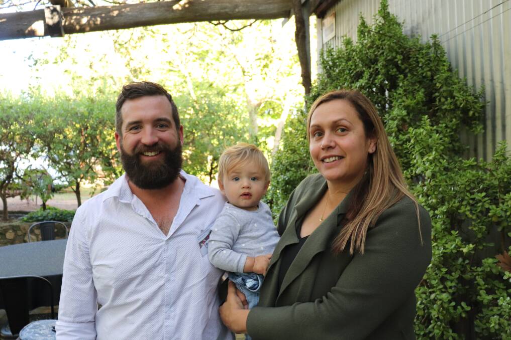 Taste of Talbot owners Ethan Sirr with partner Charlee Borinelli and their son Jude.