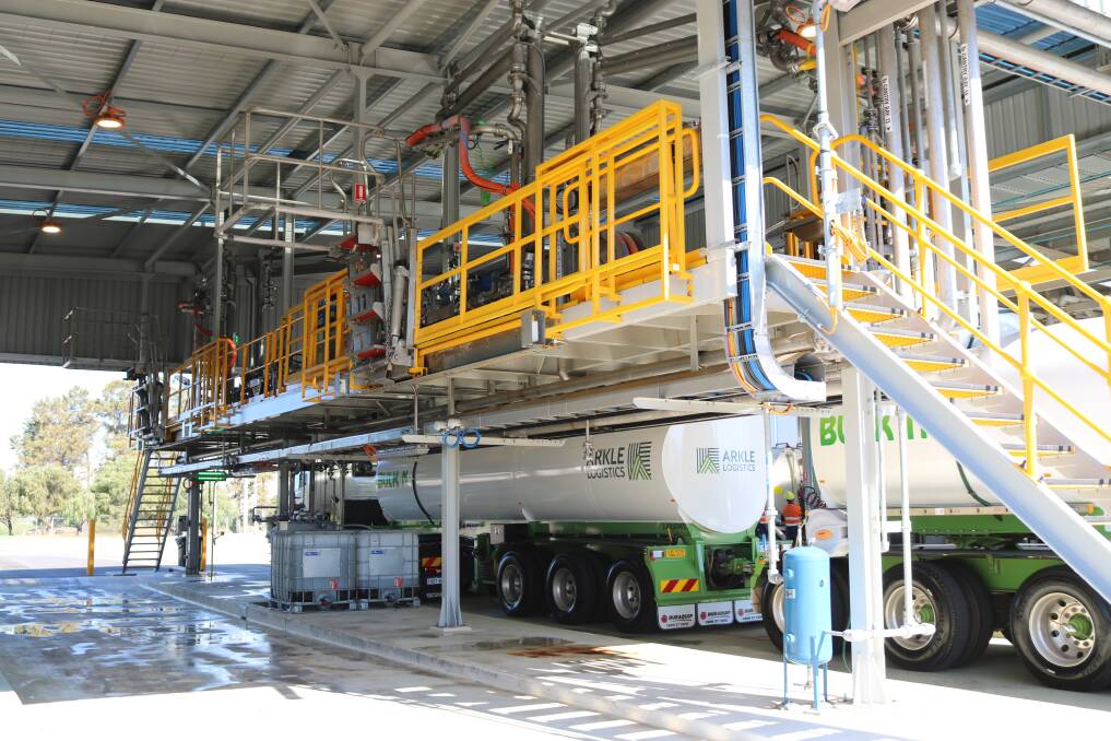 The UAN storage facility also includes a gantry which consists of two bays and two arms each that can pump at 1000 kilograms of product a minute, meaning a truck can come in and out within about 35 minutes.