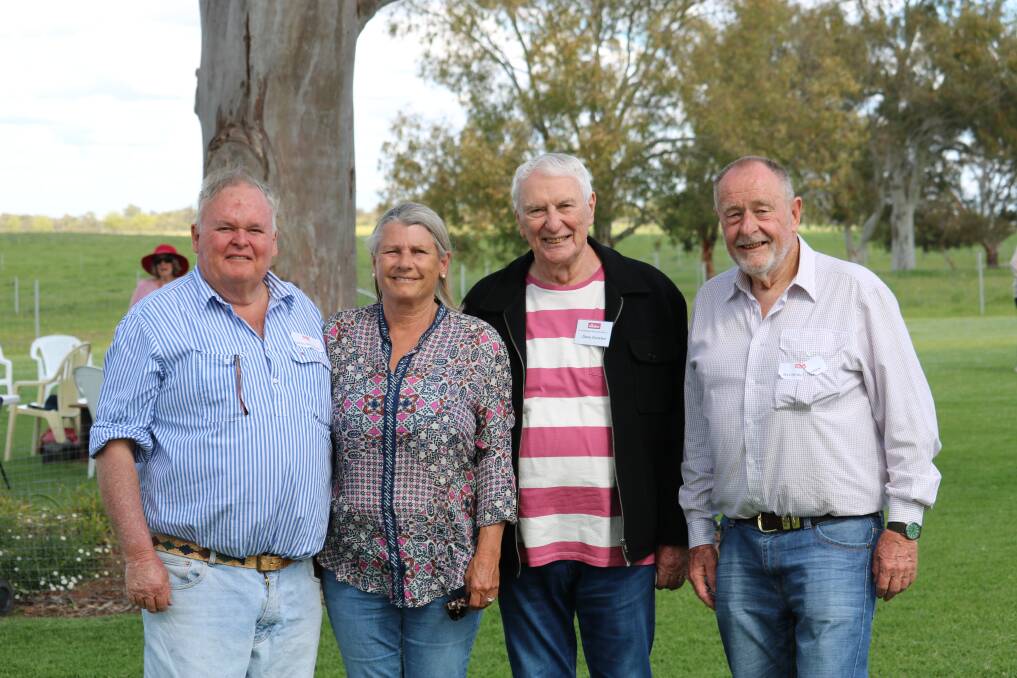 Hosts Locky (left) and Jane McTaggart at their Gingin cattle property Warringah farm, with EPEA president Garry Dunstan and treasurer David McManus.