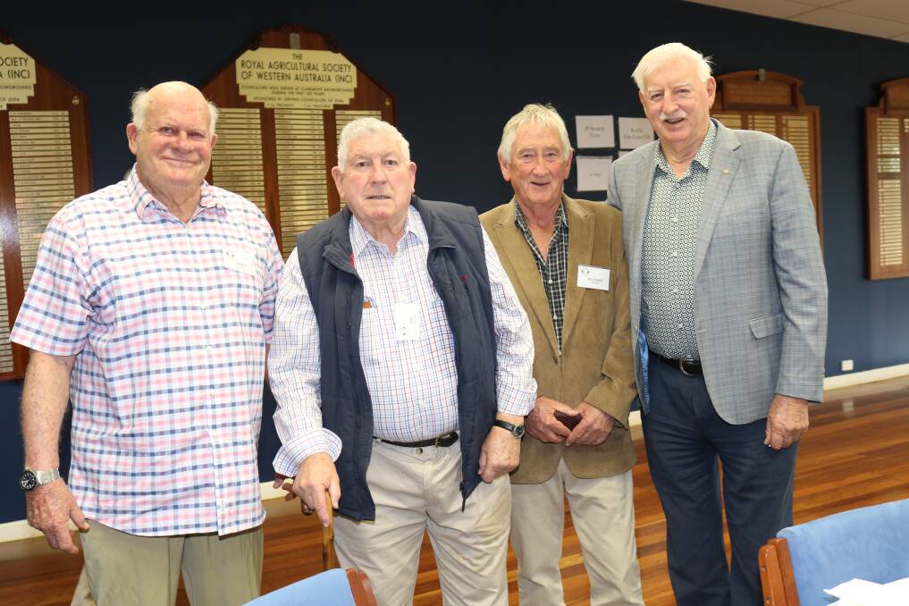 Simon Joel (left), Swanbourne, chatted with John Carstairs, Wembley, Richard Gapper, Attadale and Barry Court, City Beach.