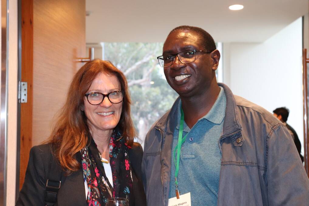 Department of Primary Industries and Regional Development senior policy officer Margaret Gollagher and UWA School of Agriculture and Environment assistant professor Amin Mugera.
