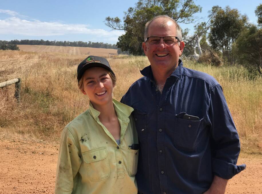 Jon Beasley, from Frankland River Grazing, pictured with Sophie Beasley, was the winner of the 2020 GRDC Hyper Yielding Crop Awards for the highest yield and highest percentage of yield potential in Western Australia.
