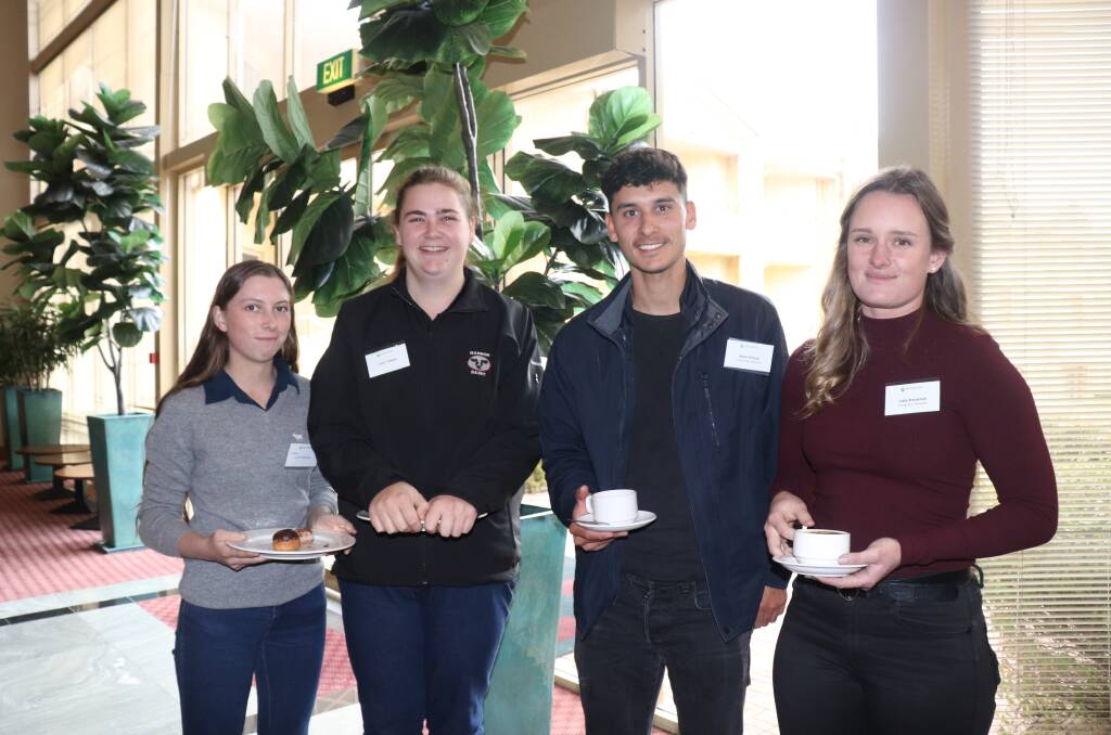 Young Dairy representatives Nerol Weatherhead (left), from Evans Dairy, Jindong, Emily Tolland, from Haddon Dairy, Busselton, Adam Anfuso, Oldbury and India Brockman, Elgin Dairies, Elgin.