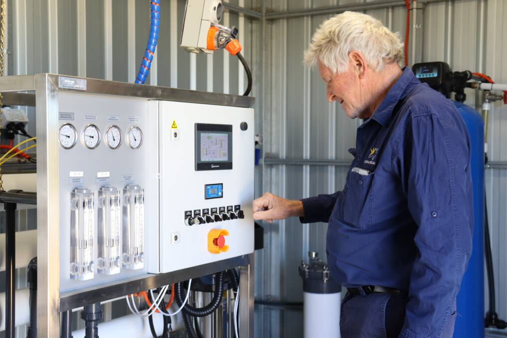Robert Sewell, Wongan Hills, has been reaping the benefits of a self-sufficient water supply since 2019.