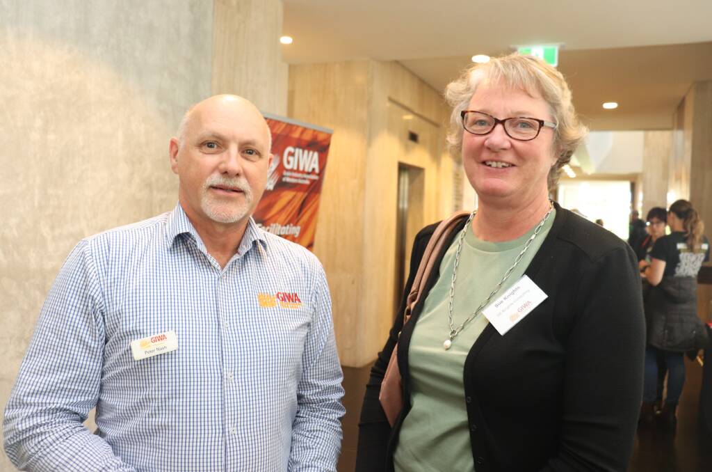 Grains Industry of WA executive officer Peter Nash and SE Knights Consulting manager Sue Knights.