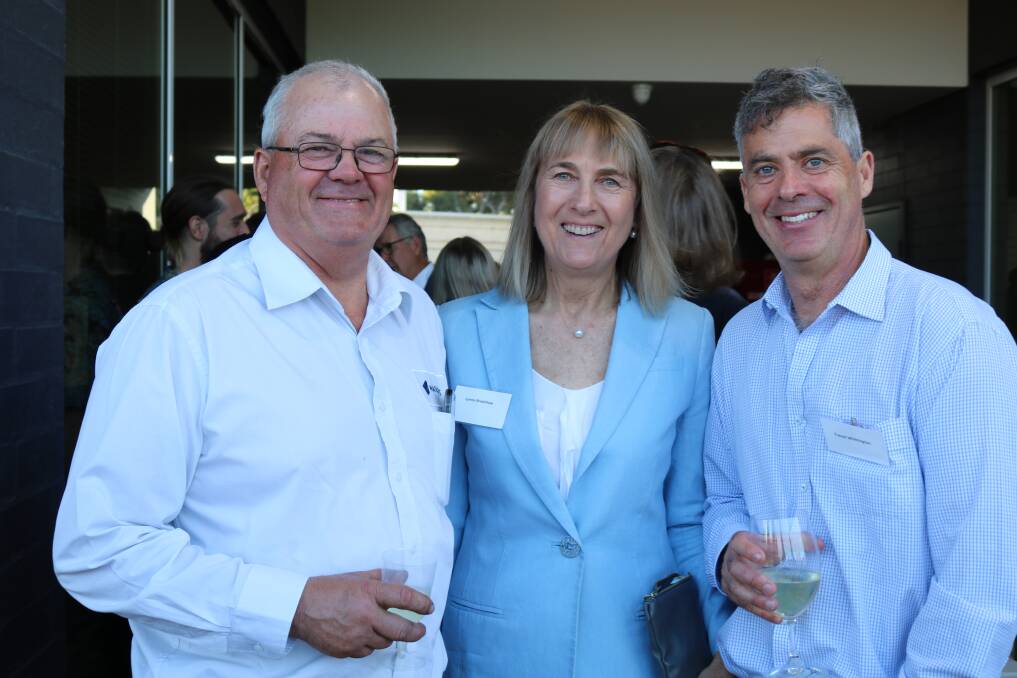WAFarmers president John Hassell (left), Pingelly, with RSPCA's Lynne Bradshaw and WAFarmers chief executive officer Trevor Whittington.