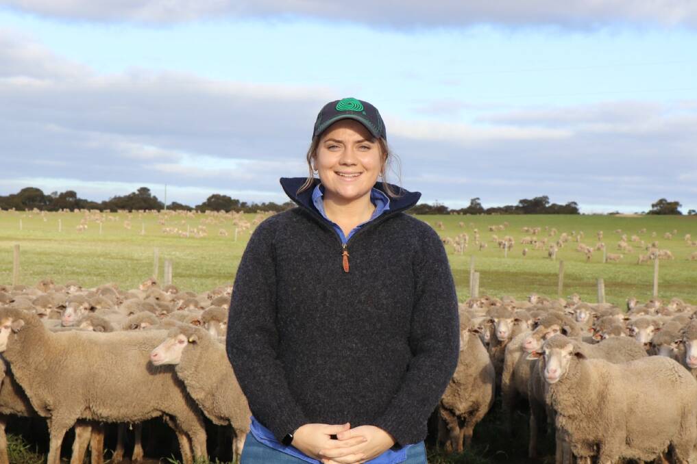 Sheep and wool run deep through Makaela Knapp's veins, she farms on her family's property at Katanning.