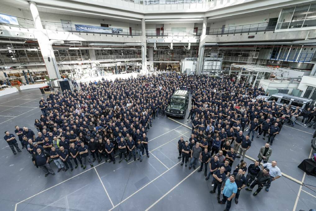 INEOS Automotive workers at the Hambach manufacturing plant in north east France last month with the first two INEOS Grenadier customer vehicles off the production line.