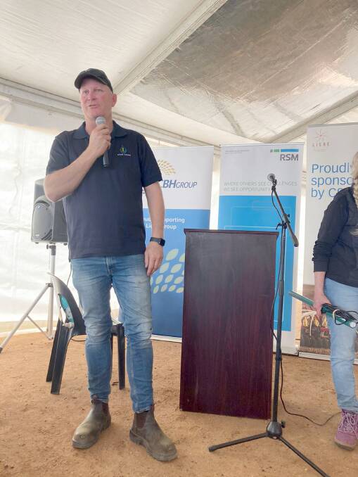 Buntine grower Mike Dodd at Liebe Group's Spring Field Day earlier this month.