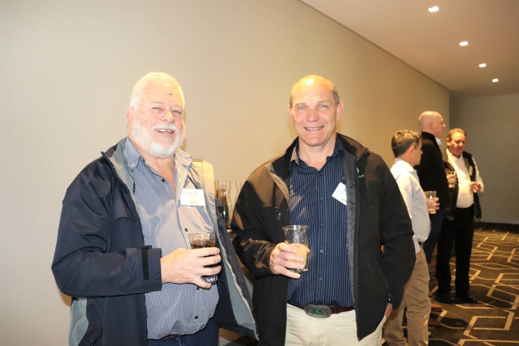AFGRI Equipment Australia operations director Gollie Coetzee (left) and commercial director Wessel Oosthuizen headed a large AFGRI contingent attending the conference.
