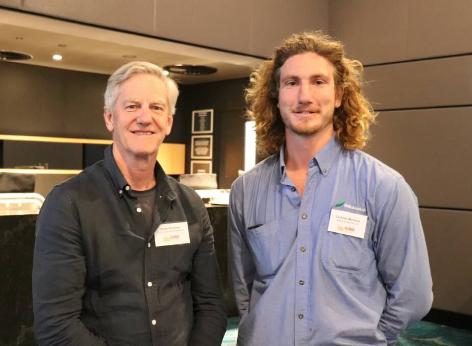 Thompson and Redwood operations manager Ross Allomes (left), with Balco Australia field manager Lachlan McCabe.