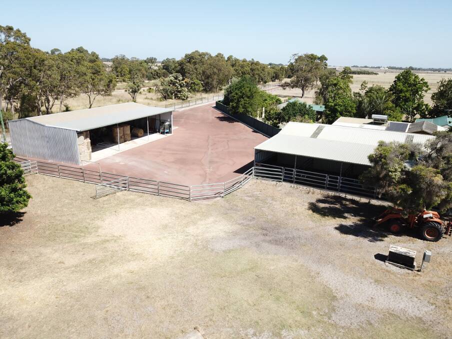 Infrastructure includes a 380 square metre lockable machinery shed, 240m2 open-front shed, staff accommodation and four stables.