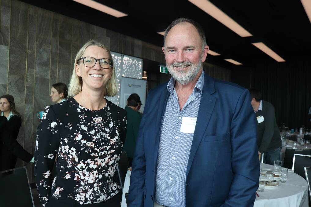 CBH chief external relations officer Brianna Peake and DPIRD research principal Bruce Mullan.