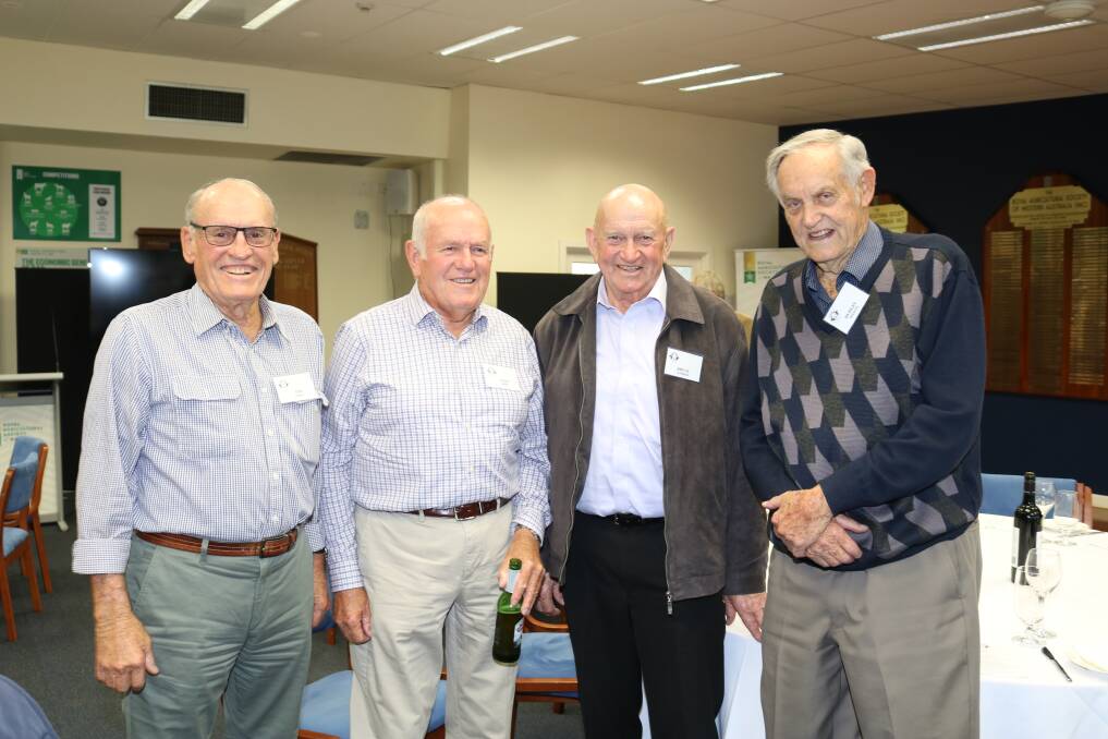 Joining in the merriment were Tim D'Arcy (left), Dandallan Farms, Dandaragan, Clem Addis, Cottesloe, Bruce Cameron, Kingsley and Dudley Preston, Cottesloe.