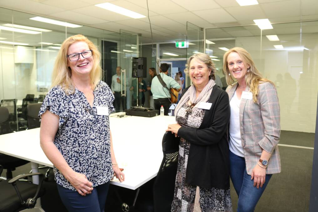 Checking out the new board room were Jess Brunner (left), Bailiwick Legal, Michelle Hassell, Pingelly and Nicola Parker, WAFarmers Dairy Council.