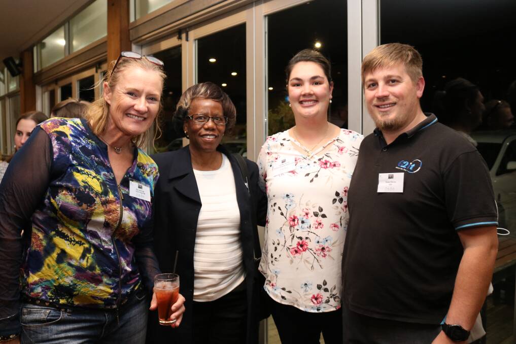 Aly Jennings (left), 103.9 Hope FM, was with Maria Msapendo, Esperance Medical Imaging, athletics coach Lize-Mari Baines and IT support specialist Robert Baines, G2it.