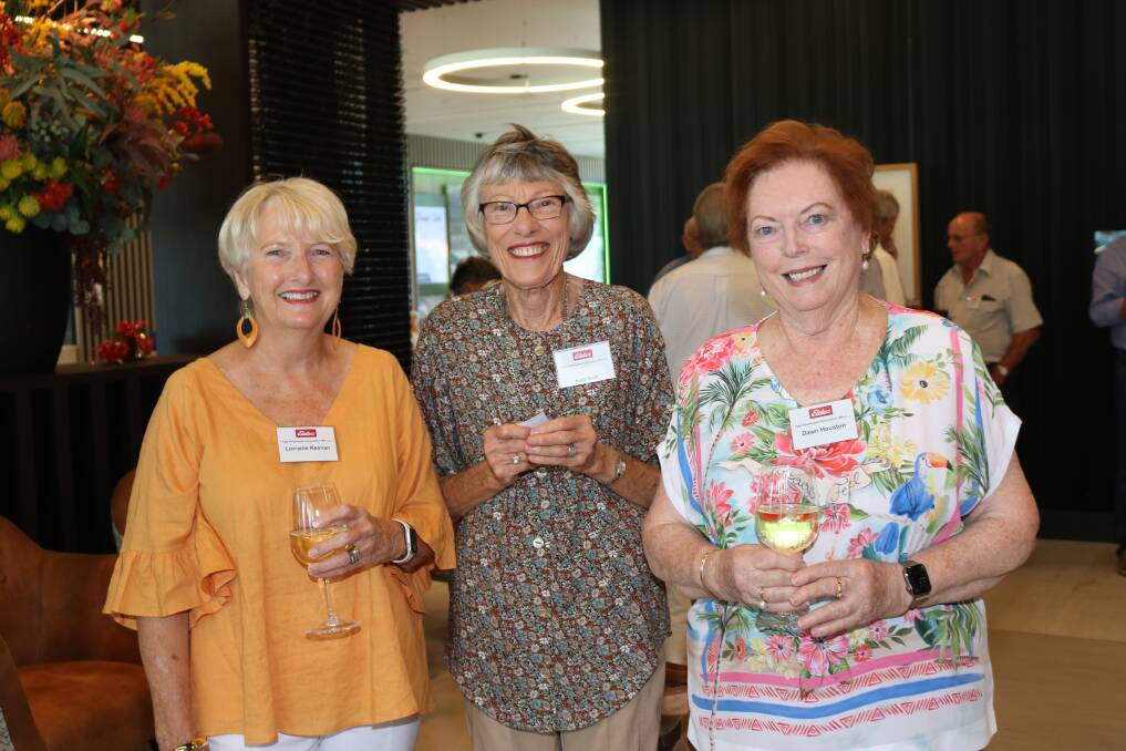 Lorraine Keenan (left), Greenwood, Kaye Scott, South Lake and Dawn Houston, Ardross, added a touch of colour.