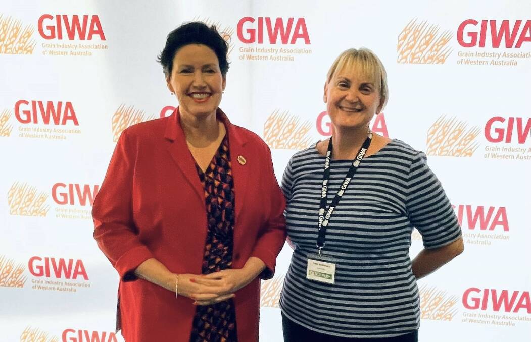 WA Agriculture and Food Minister Jackie Jarvis (left), with new chairwoman of the GIWA board, Tress Walmsley.