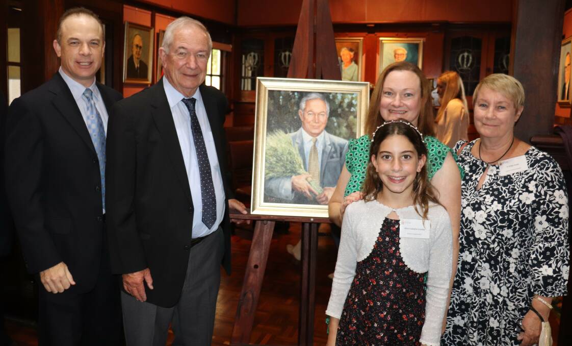 Mr Crosbie pictured with his family; son Glen Crosbie, daughter Carissa Crosbie, partner Vicky Solah and granddaughter Isabella Crosbie, 10.