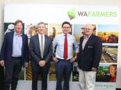 WAFarmers livestock section president Geoff Pearson (left) with The Nationals WA Roe MP Peter Rundle, The Nationals Party leader David Littleproud and WAFarmers president John Hassell at the WAFarmers headquarters in Perth today.
The WAFarmers team met with Mr Littleproud to discuss issues affecting the State's agricultural industry.
