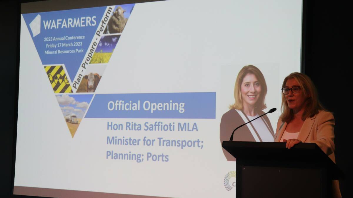WA Transport Minister Rita Saffioti officially opened the WAFarmers annual conference at Mineral Resource Park last Friday.