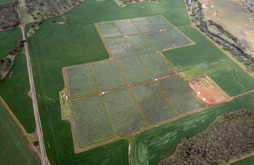 One of the State's renewable energy projects, a solar farm in Northam.