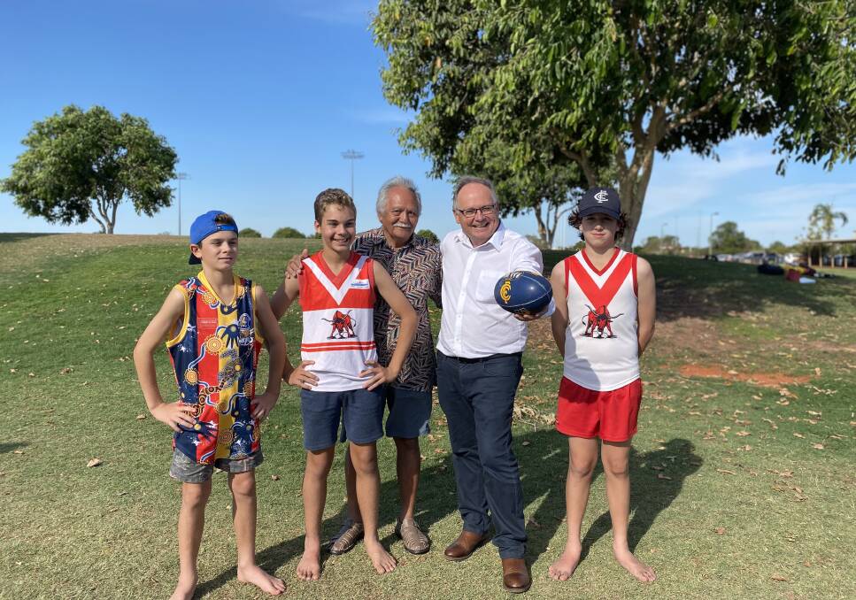 WA Sport and Recreation Minister David Templeman (second from right) with some sporty Broome locals.