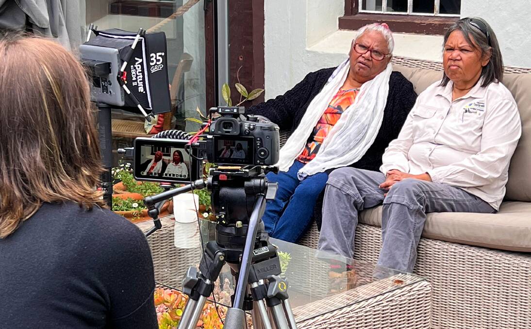 The documentary-makers were mindful to consult and include stories from the local native title groups, including traditional owners Annie Dabb (left) and Donna Beach, both Esperance, whose families were connected to Dempster homestead.