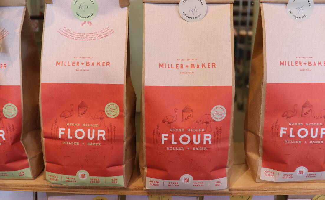 The final product. The flour is available for purchase from the café front.