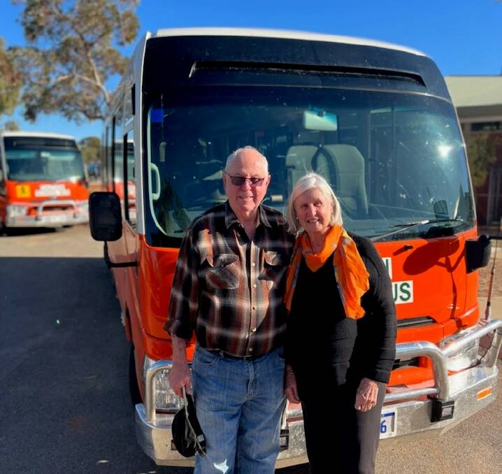 Peter and Helen Darmody - as a six-year-old, year 1 student then Helen Baxter cut the ribbon to officially open the new Cunderdin high school building. She will recreate the moment at a ceremony to mark the school's 75th anniversary on Saturday, March 11.