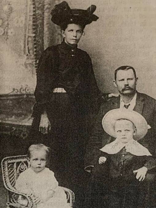 Lydia Michelmore (nee Martel) and her husband Ernie Michelmore, pictured with their children Florence and Tom, were Rob French's great-grandparents. His grandmother Florence grew up at Gilberton.
