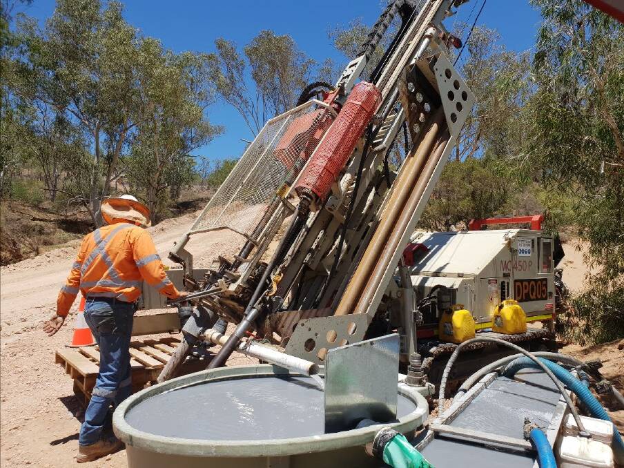 Drilling work being undertaken as part of the Hells Gates Dam business case preparation.