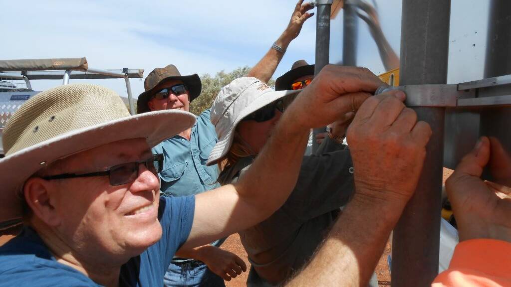 Mount Isa Landcare president Paul Johnson at work on another natural resource management project.