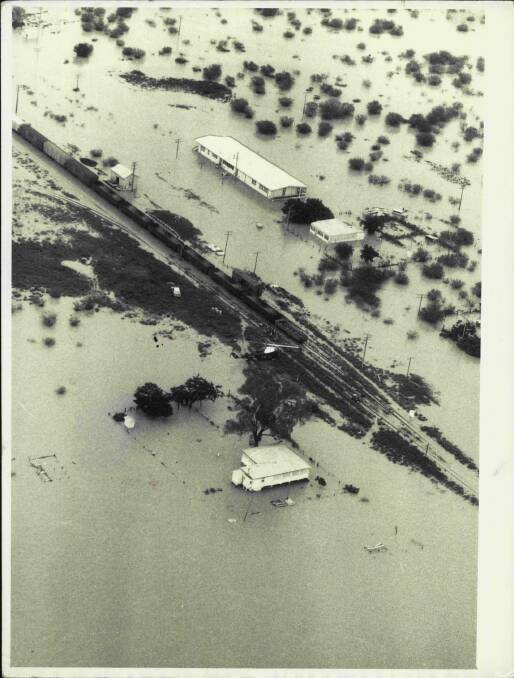 Mt Isa's artery - its rail link with Townsville - was severed for a period in 1974. This picture comes from February 5, 1974.
