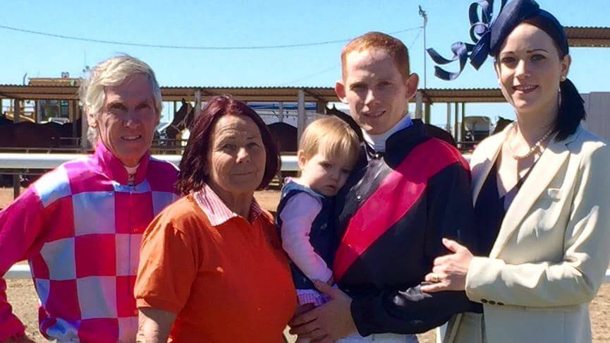 The Ballard clan are proud country racing folk and Dan, second from right, is the 2018-19 premier country jockey.