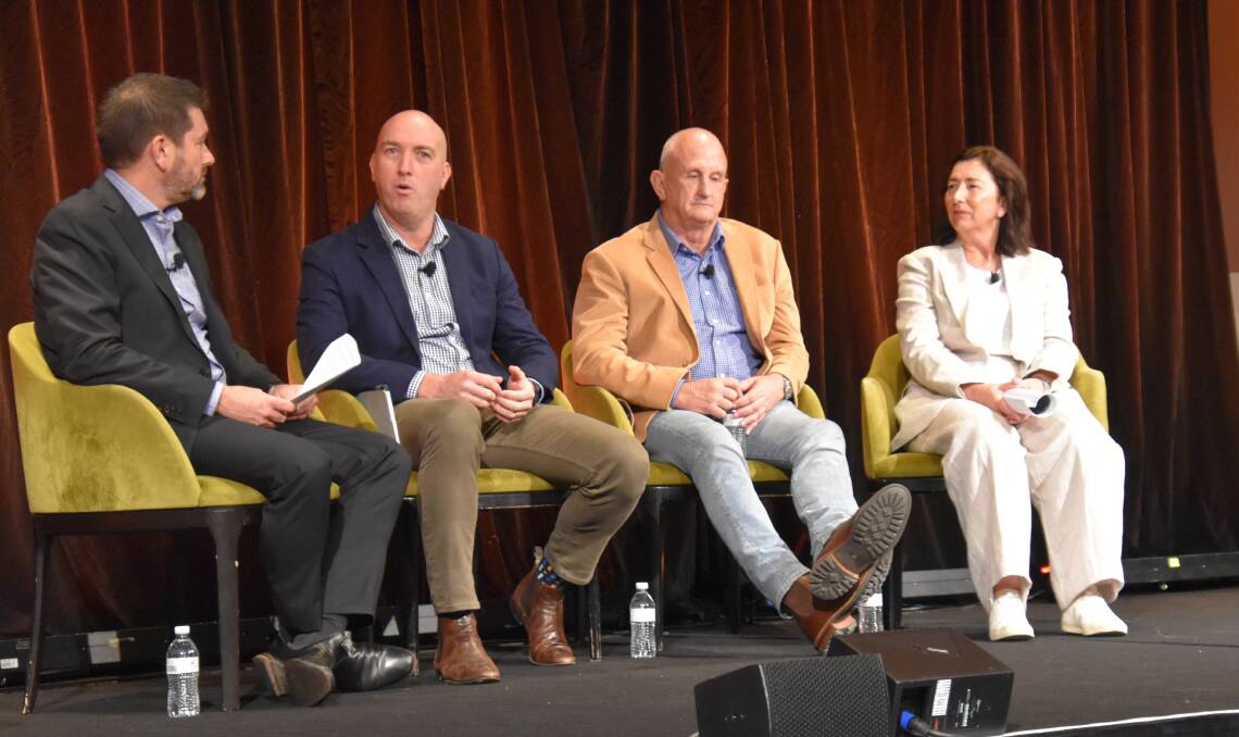 The panel at the Australian Dairy Conference discussing Australia's milk supply chain included Michael Harvey, Mal Carseldine, Chris Proctor and Jo Bills. Picture by Carlene Dowie